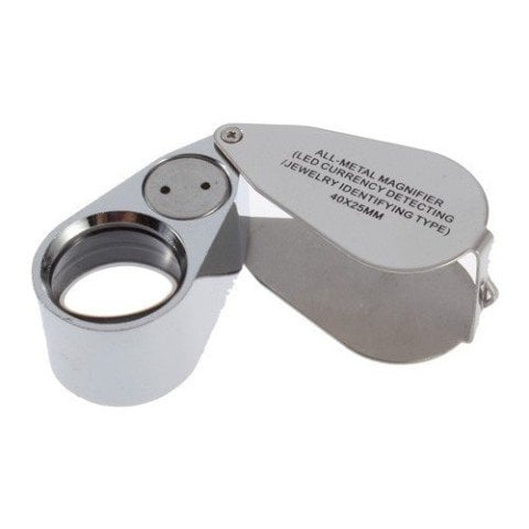Kembs Metal Işıklı Lup Büyüteç 40x25mm
