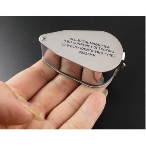 Kembs Metal Işıklı Lup Büyüteç 40x25mm