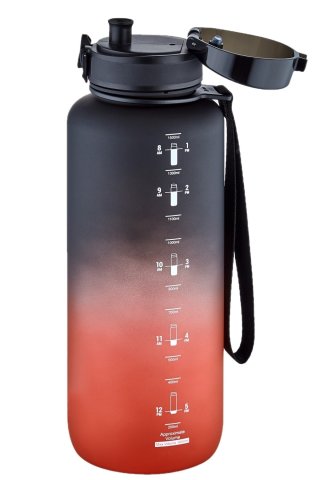 Uzspace Tritan Matara 1000ML.Siyah-Kırmızı