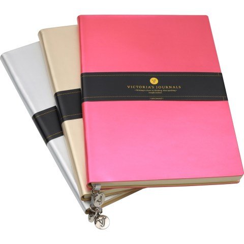 Victoria's Journals 14x20 Carisma Defter 96yp.Çizgili Bordo