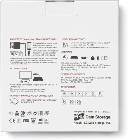 LG GP95NW70 8x Ultra Slim DVD Yazıcı - Beyaz