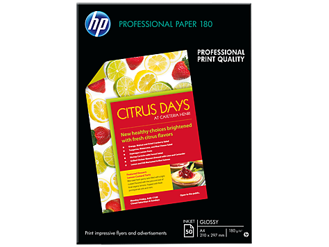 HP Profesyonel Parlak Inkjet Kağıdı, 50 yaprak/A4/210 x 297 mm (C6818A)