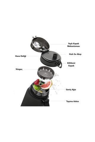 Uzspace Tritan Matara 500ML.Turuncu-Mor