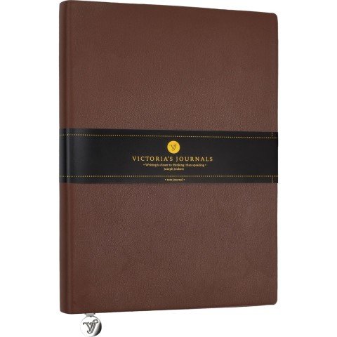 Victoria's Journals 10,5x15 Kahve Symth Defter 96yp.Çizgili