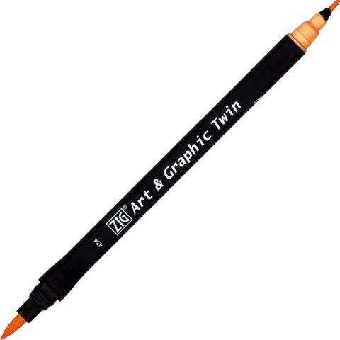 Zig Art & Graphic Twin Brush Pen Çift Uçlu Çizim Kalemi Apricot TUT-80 434