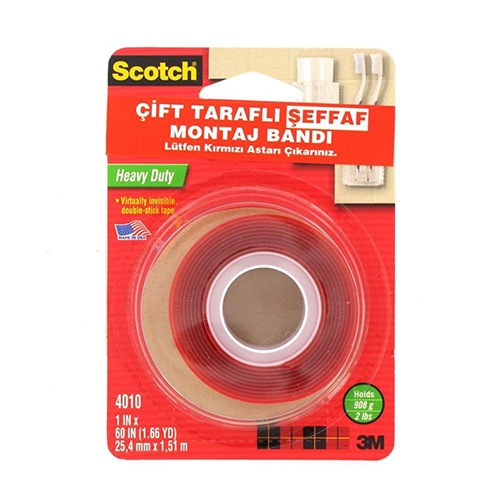 Scotch® 4010 Çift Taraflı Şeffaf Bant