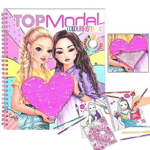 Top Model Colouring Book With Reversible Sequins Tasarım Defteri