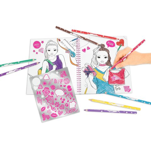 Top Model Colouring Book With Reversible Sequins Tasarım Defteri