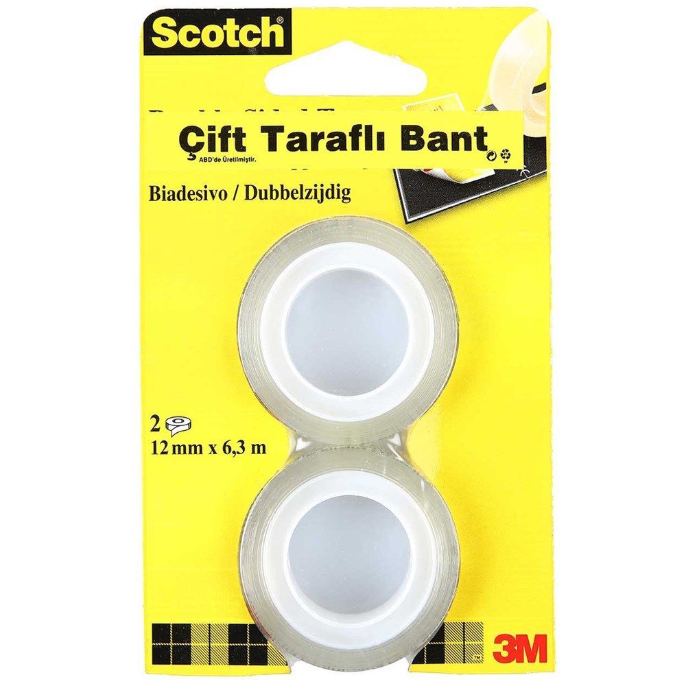 Scotch® Çift Taraflı Astarsız Bant 2’li Refil Paket