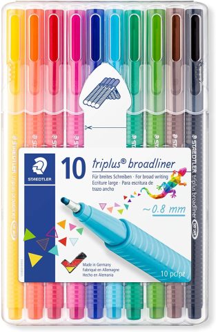 Staedtler Triplus Broadliner Kalem Seti 10 Renk