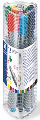 Staedtler Triplus Fineliner Kalem Seti 12 Renk Üçgen Kutu