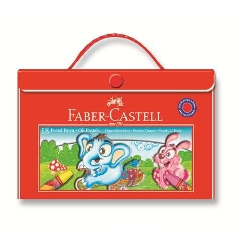 Faber-Castell Plastik Çantalı Tutuculu Pastel Boya 18 Renk