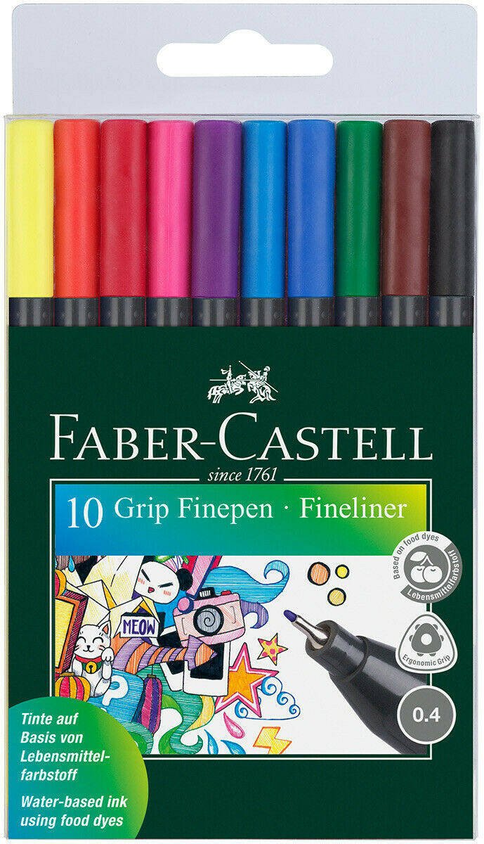 Faber Castell Grip Finepen Kalem Seti 10 Renk