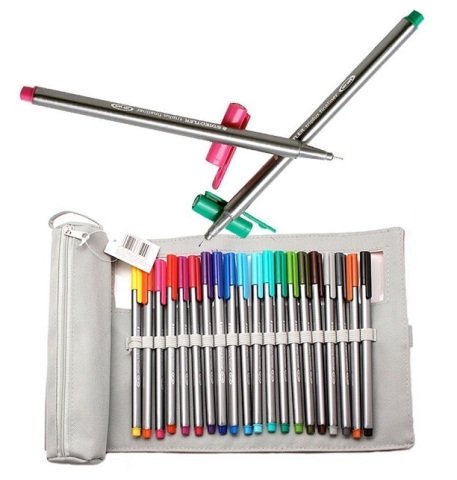 Staedtler Triplus Fineliner Kalem Seti 20 Renk Rulo Kılıf