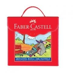 Faber-Castell Plastik Çantalı Tutuculu Pastel Boya 24 Renk