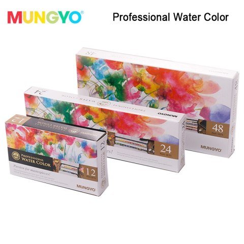 Mungyo Aquarel Yarım Tablet Suluboya Metal Kutu 12 Renk