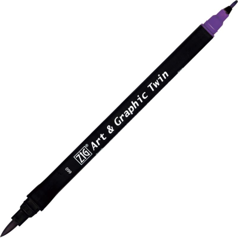 Zig Art & Graphic Twin Brush Pen Çift Uçlu Çizim Kalemi Pale Dawn Grey  TUT-80 086
