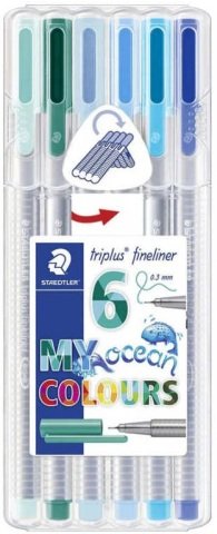 Staedtler Triplus Fineliner Kalem Seti Okyanus Renkler 6'lı