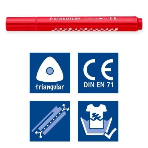 Staedtler Noris Jumbo Üçgen Keçeli Kalem 12 Renk