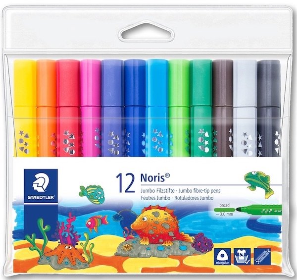 Staedtler Noris Jumbo Üçgen Keçeli Kalem 12 Renk