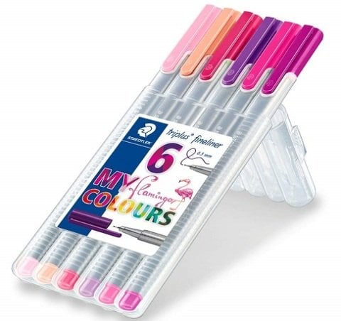 Staedtler Triplus Fineliner Kalem Seti Flamingo 6 Renk