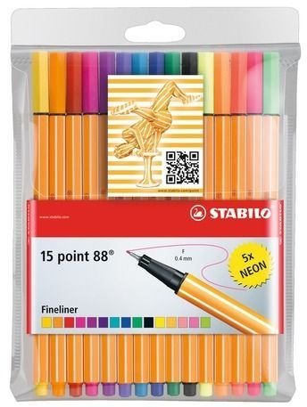 Stabilo Point 88/10 + 5 Floresan Renk Askılı Paket