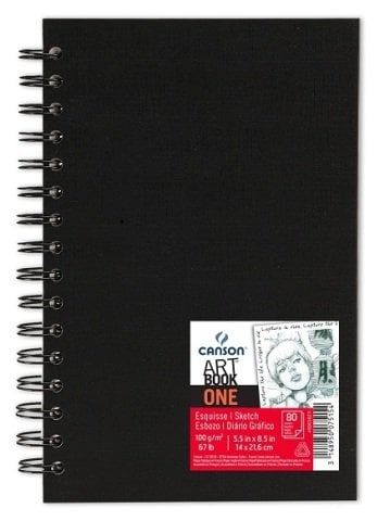 Canson Art Book One A5 Spiralli Sert Kapak Eskiz Defteri 100gr 80 Yaprak