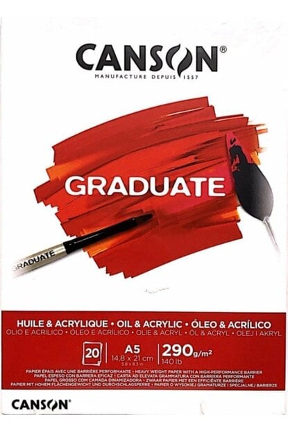 Canson Graduate A5 Akrilik ve Yağlı Boya Blok 290gr.20yp.