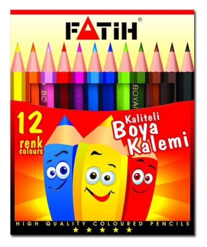 Fatih Kuru Boya Yarım Boy 12 Renk