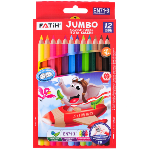 Fatih Kuru Boya Jumbo Tam Boy 12 Renk