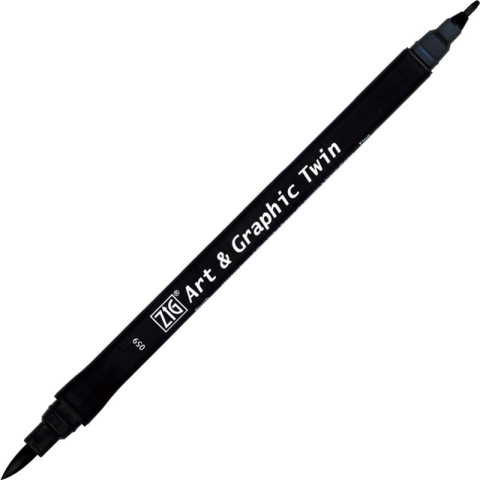 Zig Art & Graphic Twin Brush Pen Çift Uçlu Çizim Kalemi Peacock Blue TUT-80 059