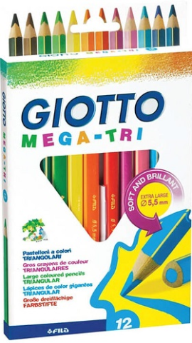Giotto Kuru Boya Mega Üçgen 12 Renk