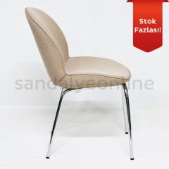 Cara Metal Chair - Dark Beige