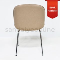 Cara Metal Chair - Dark Beige