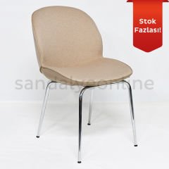 Cara Metal Chair - Dark Beige