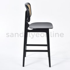 Cane Wooden Bar Chair