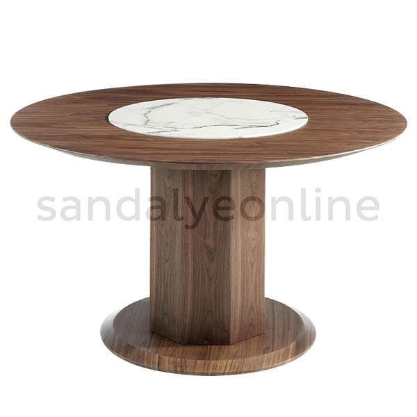 Start Wooden Marble Detailed Table