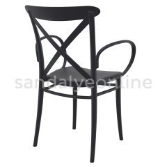 Cross Armrest Plastic Chair