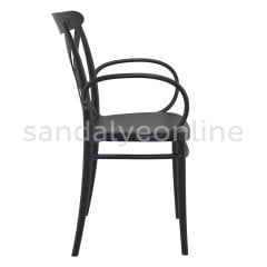 Cross Armrest Plastic Chair