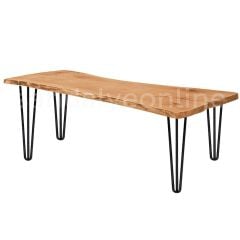 Wood Dining Table Beech - Hairpin