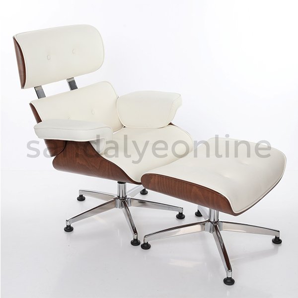 Eames Lounge Ottoman Koltuk Beyaz