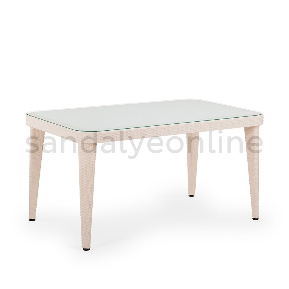 Osaka Glass Table Garden Table Cream