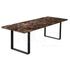 Marble Dining Table Brown - Square