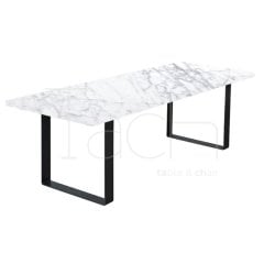 Marble Dining Table White - Square