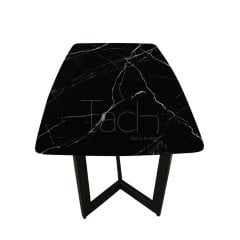 Marble Dining Table Black - Y Leg