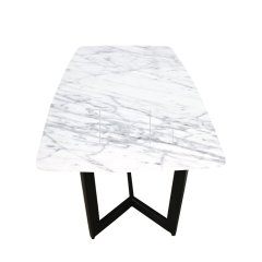 Marble Dining Table White - Y Leg