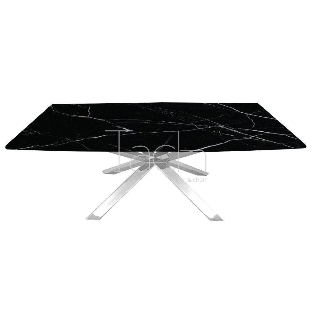 Marble Dining Table Black - Diamond