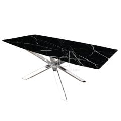 Marble Dining Table Black - Diamond