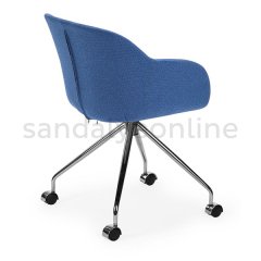 Shell OC-Pad Upholstered Office Chair Navy Blue