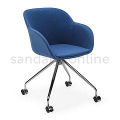 Shell OC-Pad Upholstered Office Chair Navy Blue